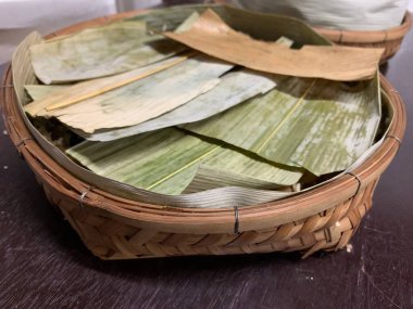 Yiyecek paketi için doğal yaprak