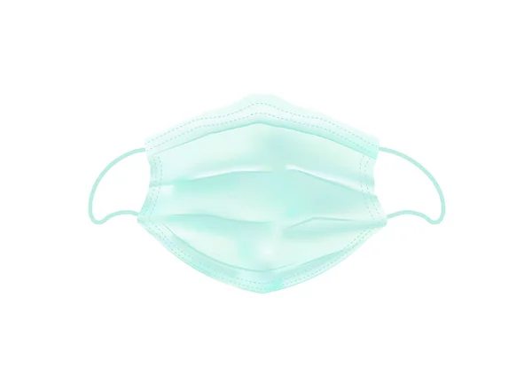 Vectores Máscara Facial Médica Verde Para Polvo Filtro Covid19 Aislado — Vector de stock