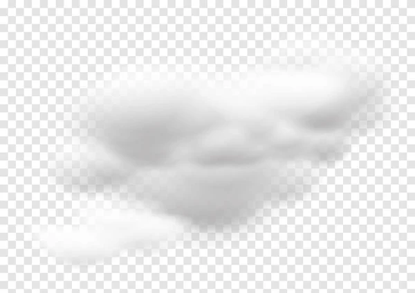 Реалистичные Векторы Белого Облака Изолированные Прозрачном Фоне Шерсть Хлопка Ep63 — стоковый вектор