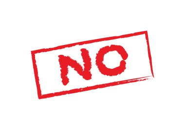 Kırmızı açıkça kırmızı çerçeve içinde beyaz arkaplanda izole bir kelime yok