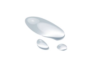 Gerçekçi su damlası vektörleri beyaz arka plan ep55 'te izole edildi