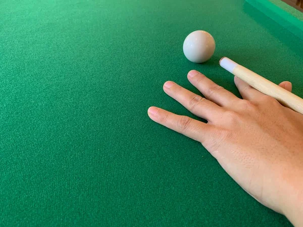 Precisão Atirar Bolas Snooker Branco — Fotografia de Stock