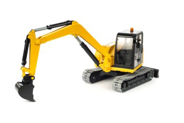 Konstrüksiyon Ekskavatör beyaz izole