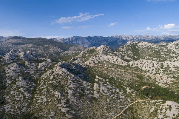 Velebit Vista Aérea Durante Verão — Fotografia de Stock