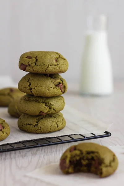 Matcha Chocolate Cookies — стоковое фото