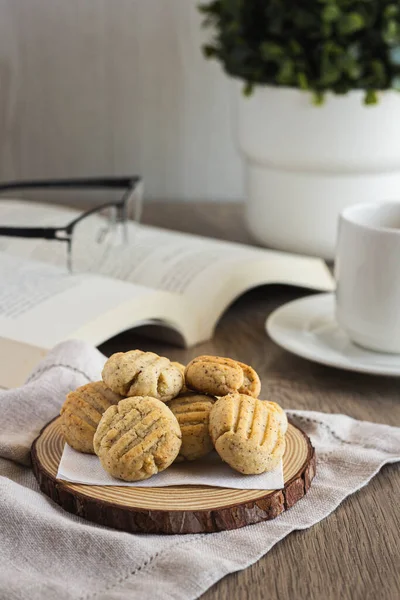 Печенье Миндальным Ореховым Маслом — стоковое фото