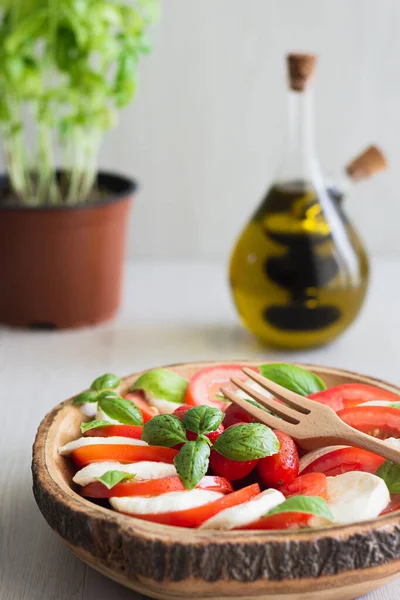 Domates, Mozzarela ve Basil Salatası