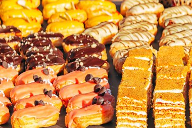 eklerleri ve kek tatlım yakın çekim