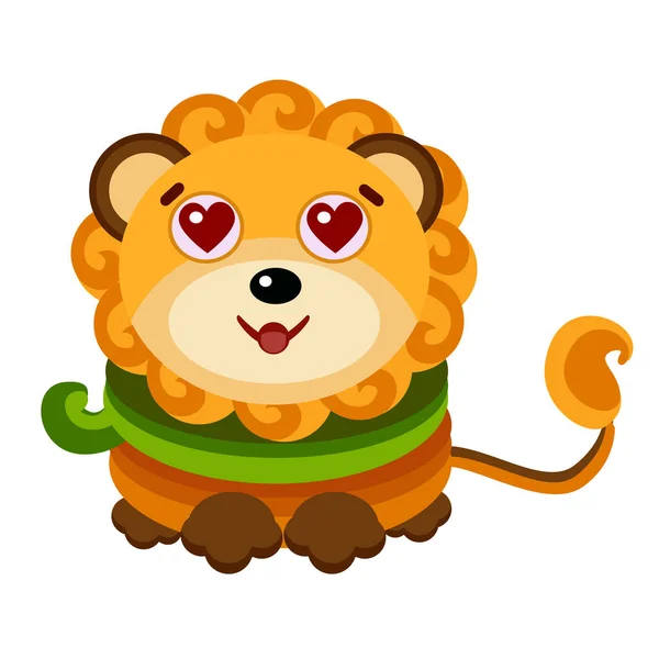 Semnul zodiacal Leo, ilustrație vectorială. Emoji Expression — Vector de stoc