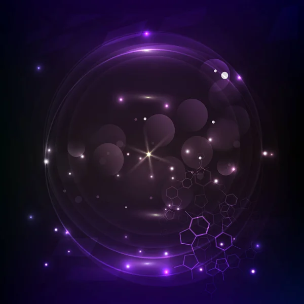 Vector Purple Background. Element abstract futurist HUD . — Vector de stoc