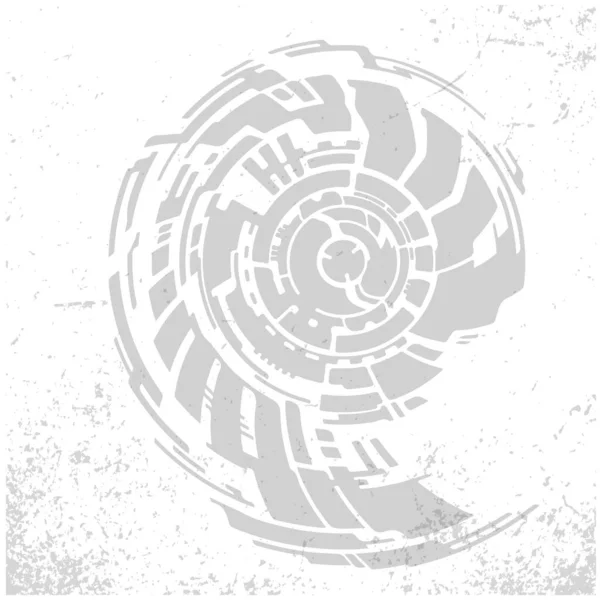 Logotipo forma espiral shell nautilus. Resumo do esboço para criar efeito angustiado . — Vetor de Stock