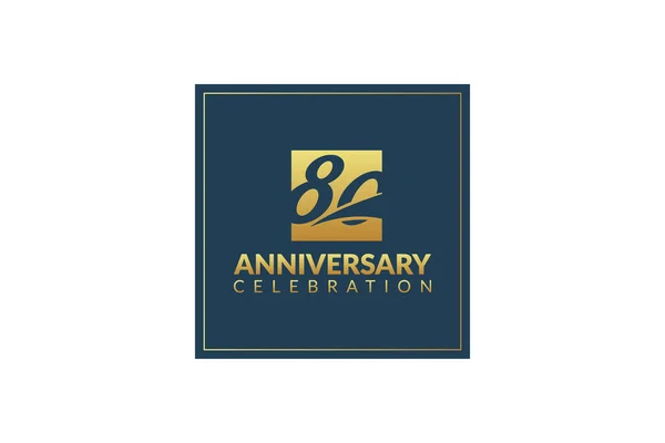 Goud Jaar Gouden Verjaardag Viering Logo Geïsoleerd Witte Achtergrond — Stockvector