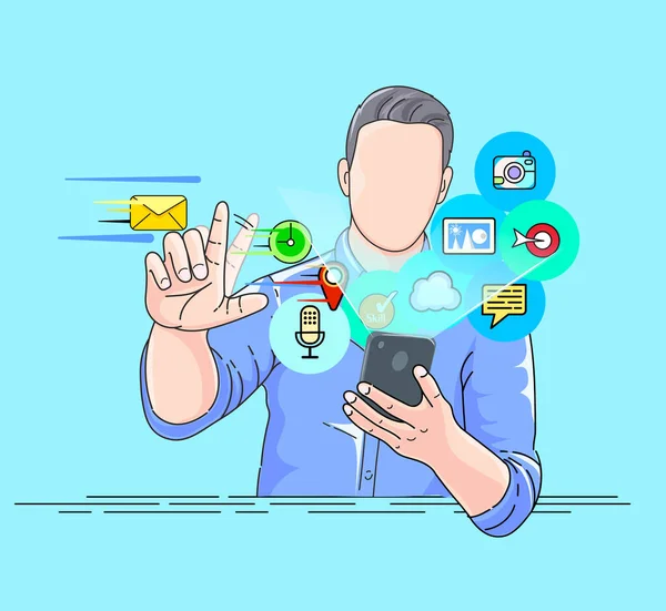 Mobil uygulama kullanılıyor, indiriliyor veya siliniyor