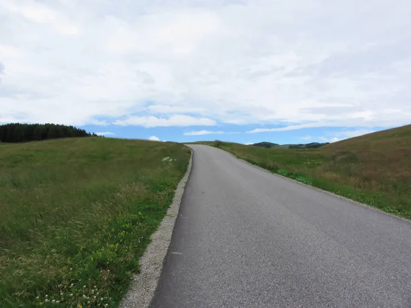 Lato Droga Dolomitach Alpe Siusi Południowy Tyrol Włochy — Zdjęcie stockowe