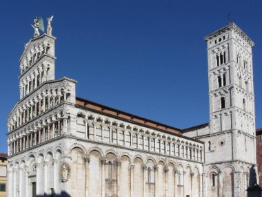 Roma Katolik Bazilikası'nın Kilisesi, San Michele Foro içinde. Lucca, İtalya