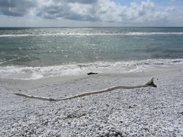 Marina di Pisa felhős nyári Beach tengerparton. Toszkána, Olaszország — Stock Fotó