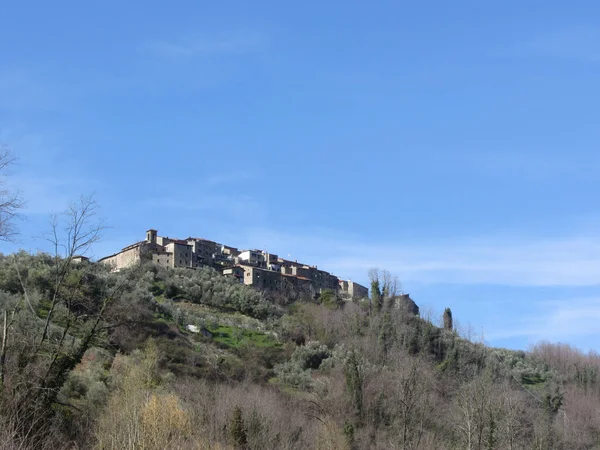 Panorama Del Paese Castelvecchio Provincia Pistoia Toscana Italia — Foto Stock