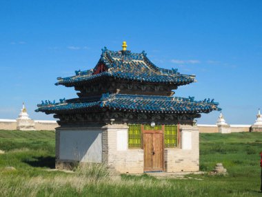 A Temple in the Erdene Zuu complex, sited in the ancient Mongolian empire capital city of Karakorum clipart