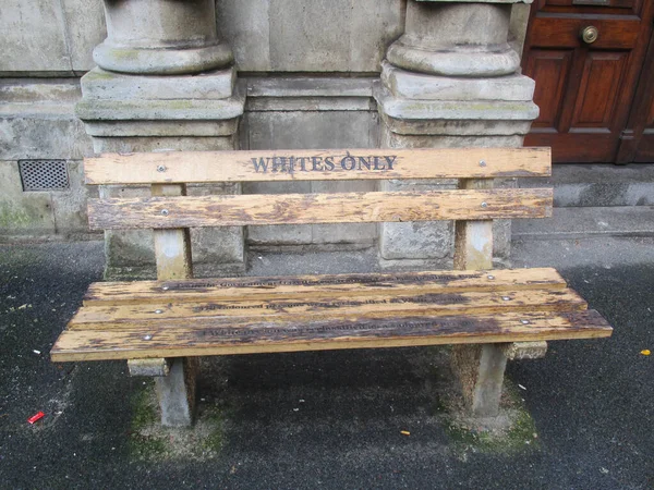 Banc Cap Pendant Période Apartheid Placé Dehors Annexe Civile Haute — Photo