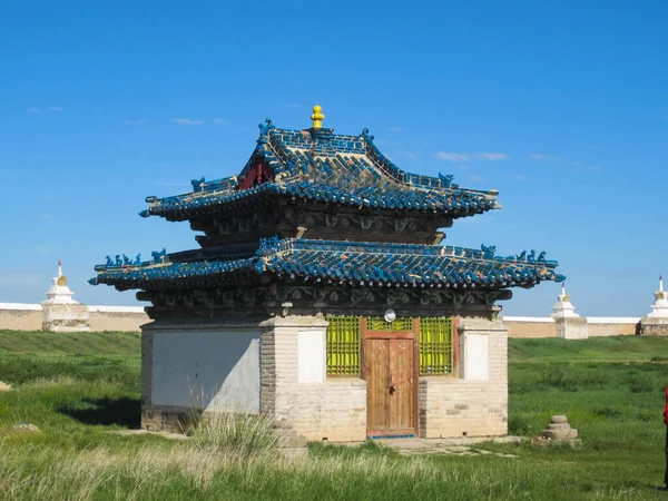 Ein Tempel Erdene Zuu Komplex Der Alten Mongolischen Reichshauptstadt Karakorum lizenzfreie Stockbilder
