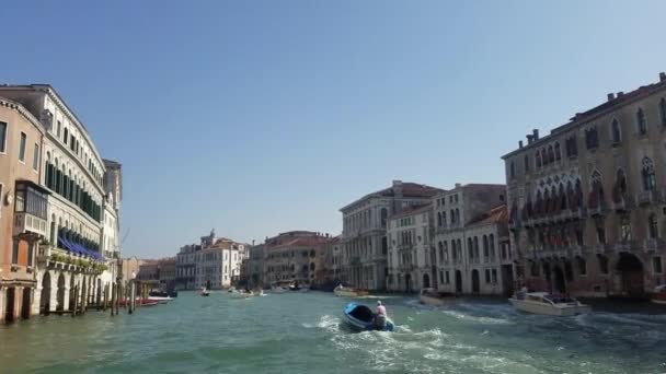 Venezia Italia 2016 Veduta Del Canal Grande Venezia Mentre Viaggiate — Video Stock
