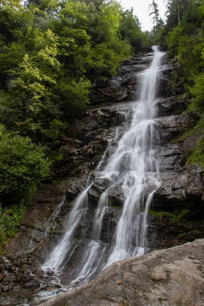 Zillertal Österreich 2020 Blick Auf Den Künstlichen Scheigeisspeicher Ganz Ende — Stockfoto