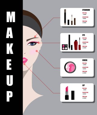 Makyajlı güzel kadın yüzü