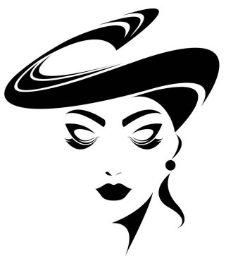 Beyaz arkaplanda kadın simgesinin illüstrasyon vektörü