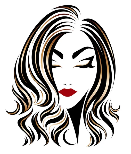 Femmes Icône Style Cheveux Courts Logo Femmes Sur Fond Blanc — Image vectorielle