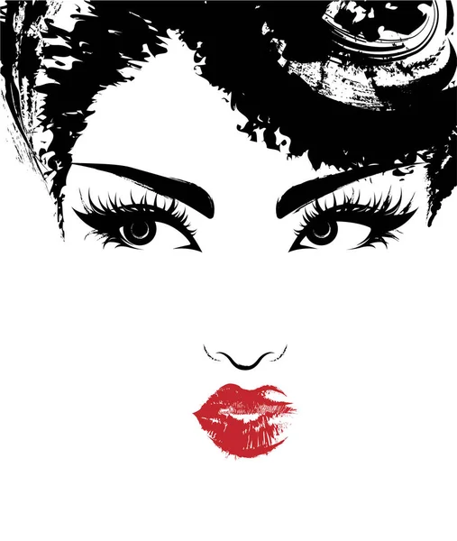 Hermosas Mujeres Logotipo Las Mujeres Maquillaje Cara Sobre Fondo Blanco — Vector de stock