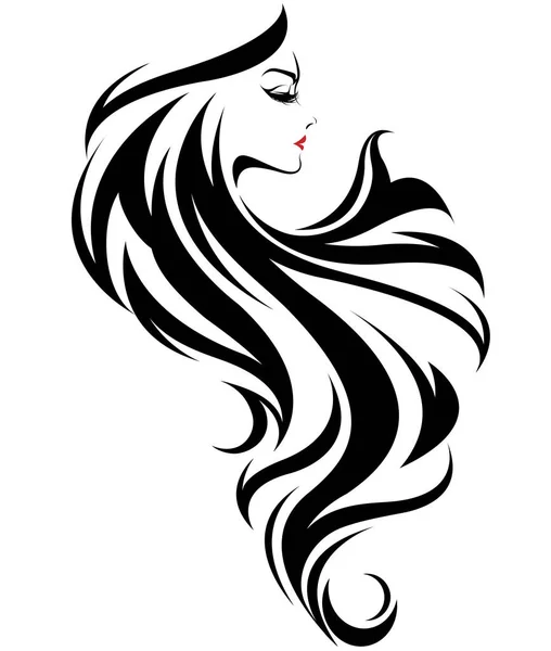 Hermosas Mujeres Logotipo Las Mujeres Maquillaje Cara Sobre Fondo Blanco — Vector de stock