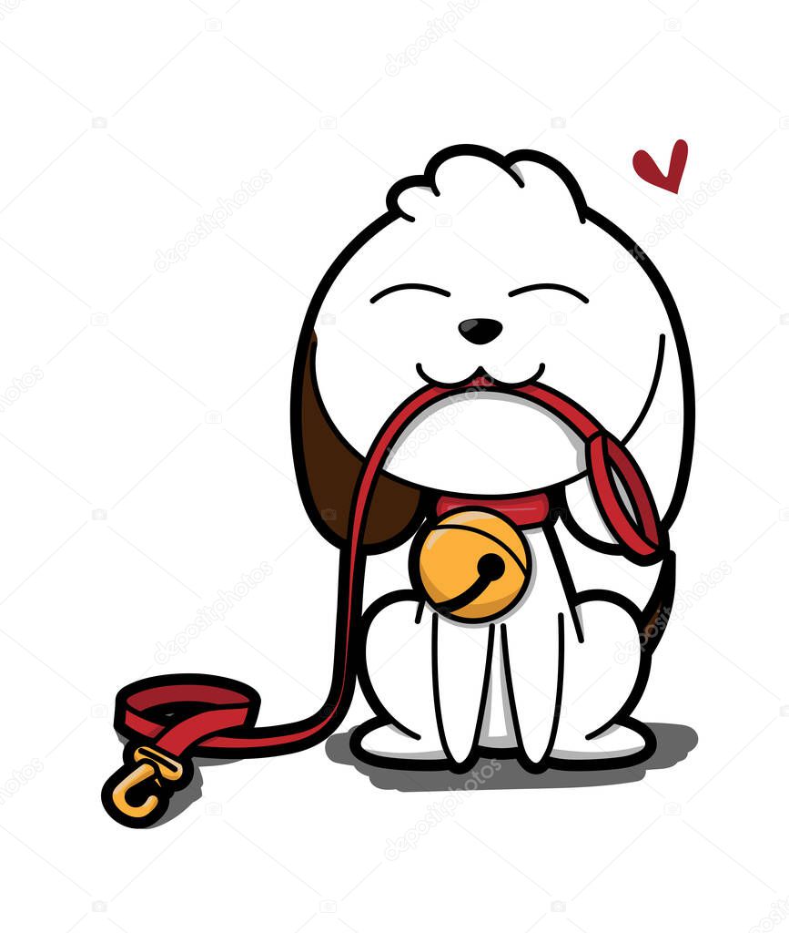 Dog logo illustration on white background.