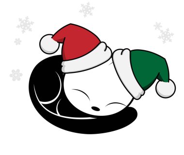 beyaz arkaplanda kedi logosu çizimi.