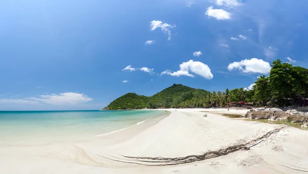 Vue Panoramique Sur Plage Haad Khuad Plage Bouteilles Île Phangan — Photo