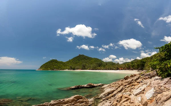 Panorama Haad Khuad Beach Lub Plaży Butelki Phangan Island Tajlandia — Zdjęcie stockowe