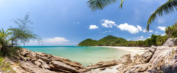 Panorama Haad Khuad Beach Lub Plaży Butelki Phangan Island Tajlandia — Zdjęcie stockowe