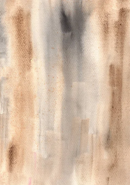 装飾のための抽象的な茶色と灰色の汚れたグランジ水彩背景 — ストック写真