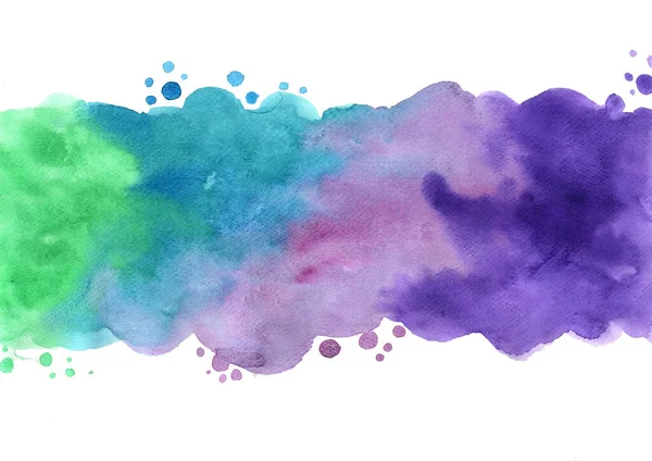 Abstrait Vert Bleu Violet Aquarelle Peinture Fond Champ Couleur Pour — Photo