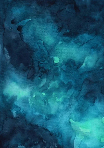 Abstrato Aquarela Mão Pintura Fundo Cor Azul Marinho Para Decoração — Fotografia de Stock