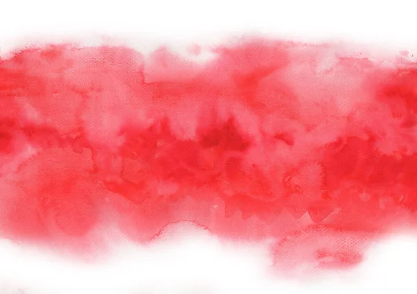 Adstract Fresco Vermelho Aquarela Mão Pintura Fundo Para Decoração Dia — Fotografia de Stock