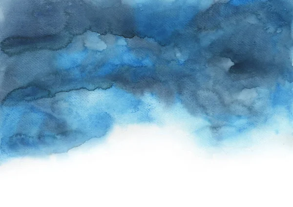 Abstrato Fundo Pintura Mão Aquarela Azul Marinho Profundo Para Decoração — Fotografia de Stock