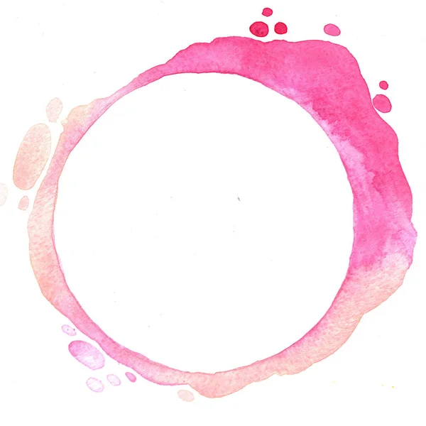 Abstract watercolor hand painting banner outer of circle shape for decoration artwork.