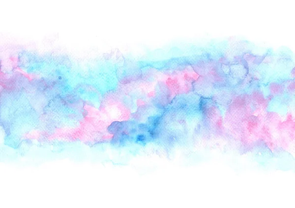 Abstrakcyjna Bajka Chmura Niebo Akwarela Ręka Malarstwo Tło Dla Dekoracji — Zdjęcie stockowe