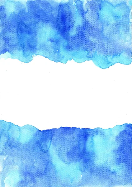 Abstract Grunge Blue Watercolor Hand Painting Background Decoration — 스톡 사진