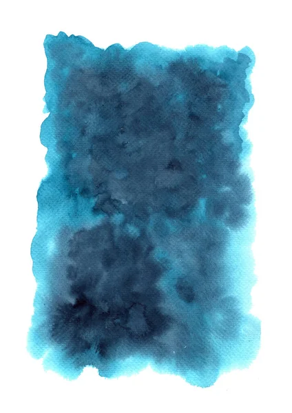 Fondo Pintura Mano Acuarela Azul Marino Profundo Abstracto Para Decoración — Foto de Stock