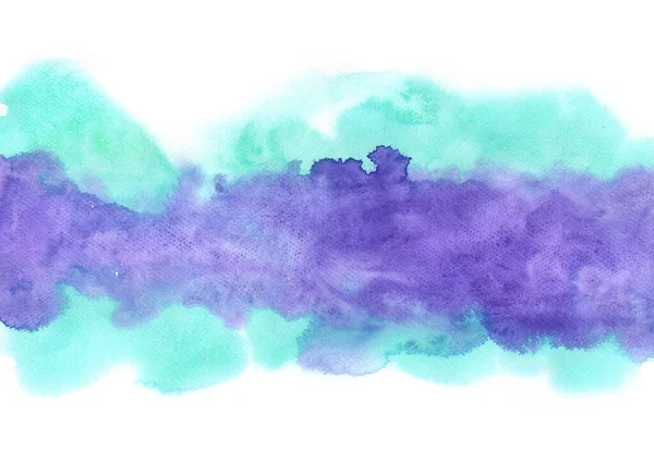 Abstract blue ocean and purple watercolor hand painting background for decoration on about magical and beauty fashion artwork.