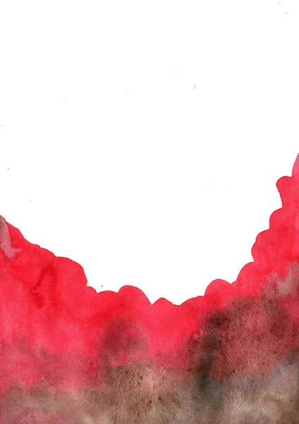 Abstrato Vermelho Marrom Gradiente Fundo Aquarela Mão Pintura Para Decoração — Fotografia de Stock