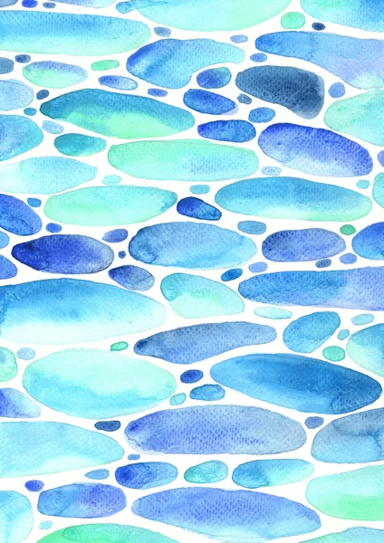 Surface of water watercolor hand painting background.