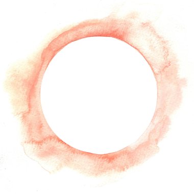 Soyut suluboya el boyası resim çalışması için daire şeklinde pankart.