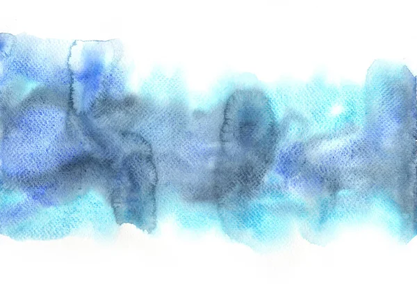 Αφηρημένο Φρέσκο Μπλε Και Indigo Ακουαρέλα Φόντο Ζωγραφική Χέρι — Φωτογραφία Αρχείου